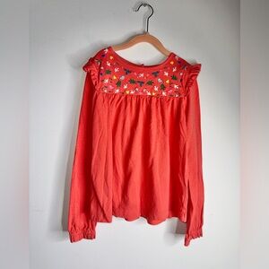 Girl’s Mini Boden Floral Long Sleeved Top